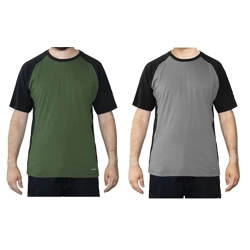 vendita online T-shirt bicolore modello ravello Maglia Polo Strech grigio/blu Issa Line